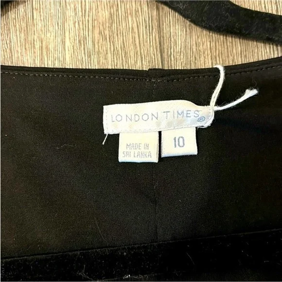 🖤 London Times Black Wrap Dress | Size 10 | Office & Cocktail - Picture 2 of 10